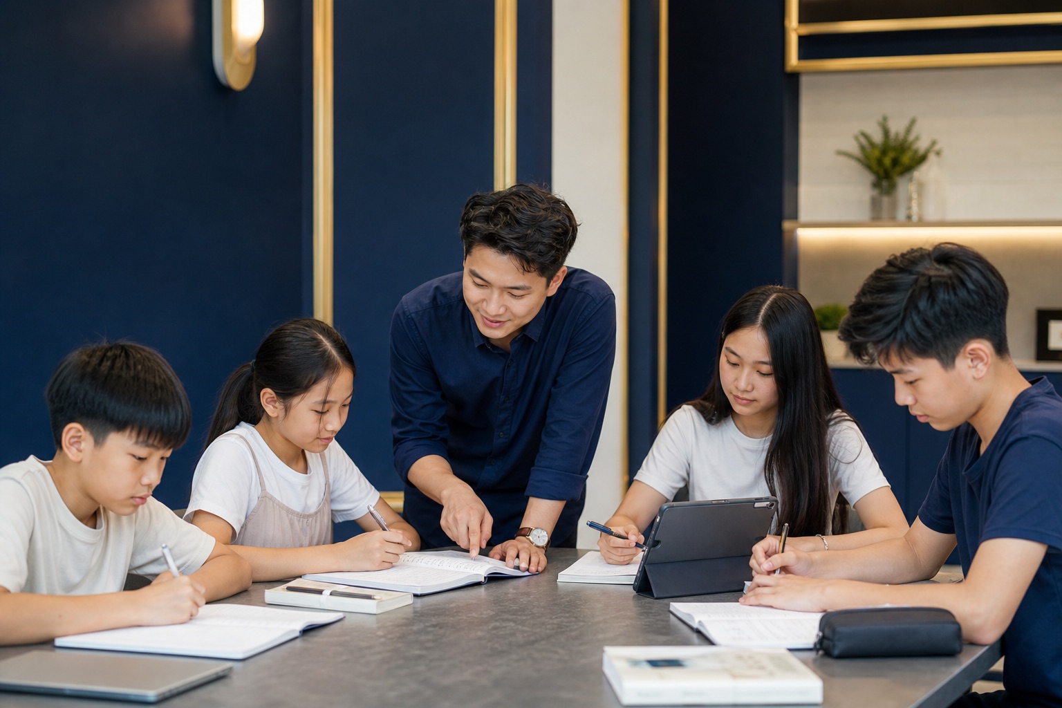 Students studying at House of Hows tuition centre